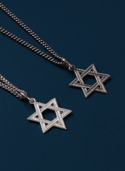 Star of David Sterling Silver Pendant Necklace Jewelry WE ARE ALL SMITH   