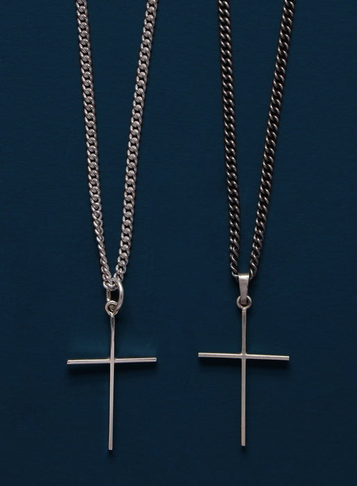 Minimalist Sterling Silver Cross Pendant Necklace for Men Jewelry WE ARE ALL SMITH