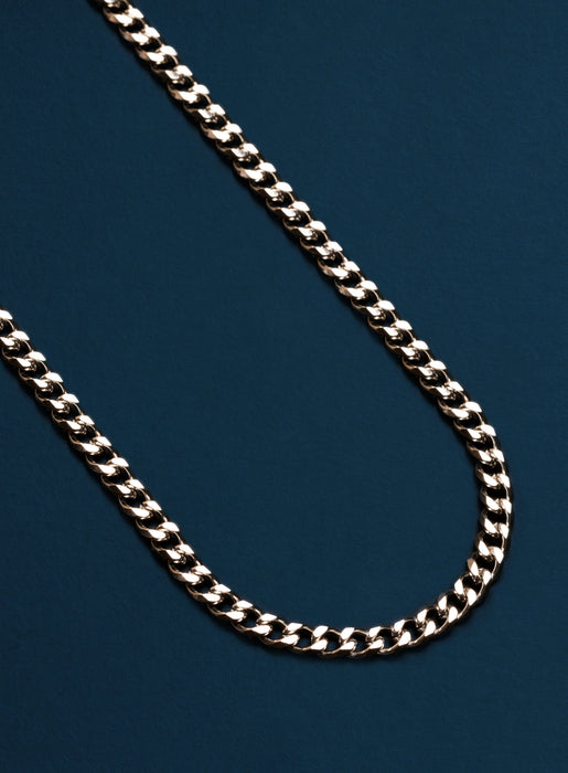 Waterproof 5mm Miami Cuban Beveled Chain Necklace for Men Jewelry WE ARE ALL SMITH   