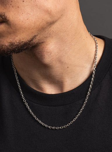 Waterproof Rounded 4mm Cable Stainless Steel Chain Necklace Jewelry WE ARE ALL SMITH