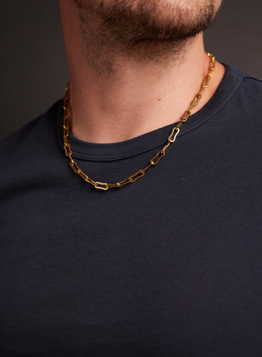 6mm Men's Gold Cable Necklace Chain Necklace WE ARE ALL SMITH   