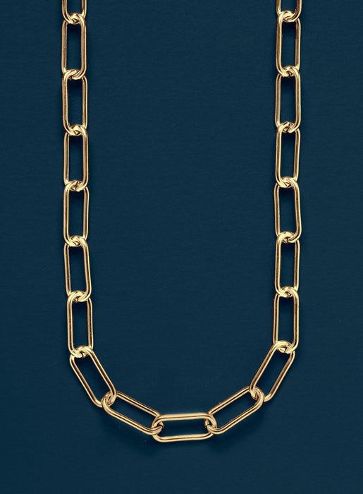 8mm Gold Men's Clip Cable Link Necklace Chain for Men Necklace WE ARE ALL SMITH