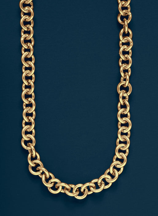 9mm Gold Round Cable Chain Necklace for Men Necklace WE ARE ALL SMITH   