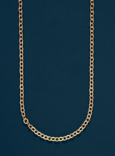3mm 14k Gold Plated Classic Cable Chain Necklace for Men Necklace WE ARE ALL SMITH   