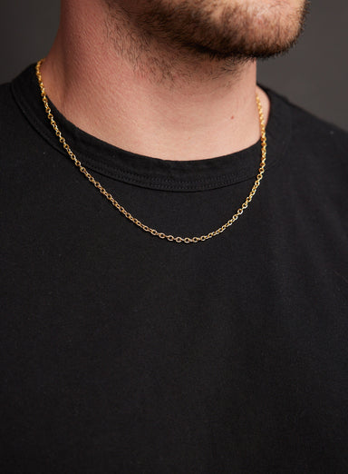 Mens 3mm Classic Cable Chain Necklace Necklace WE ARE ALL SMITH   