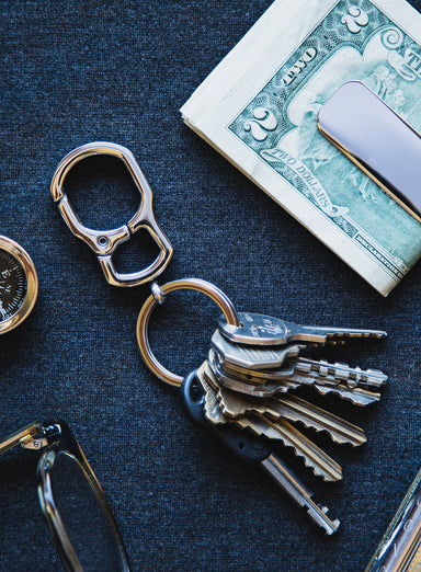 Stainless Steel Carabiner Key-Chain Money Clip WE ARE ALL SMITH