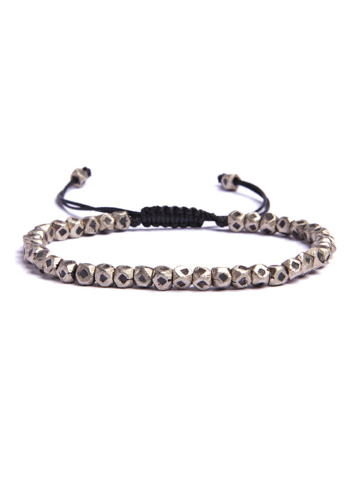 Small Geometric Silver Beaded Men's Bracelet Bracelets We Are All Smith