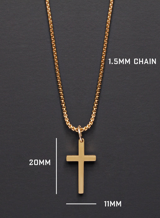 SMALL GOLD CROSS NECKLACE FOR MEN Jewelry We Are All Smith