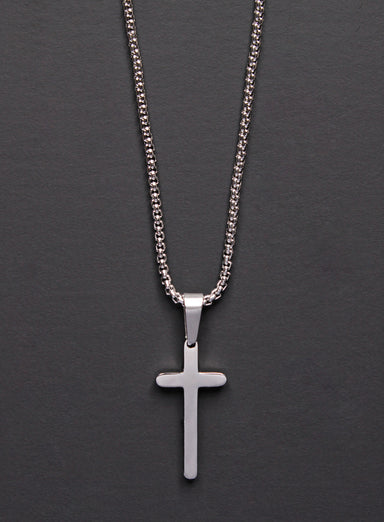 MINI STAINLESS STEEL CROSS NECKLACE FOR MEN Jewelry We Are All Smith