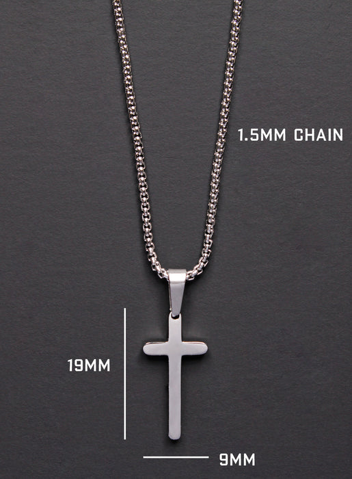 MINI STAINLESS STEEL CROSS NECKLACE FOR MEN Jewelry We Are All Smith   