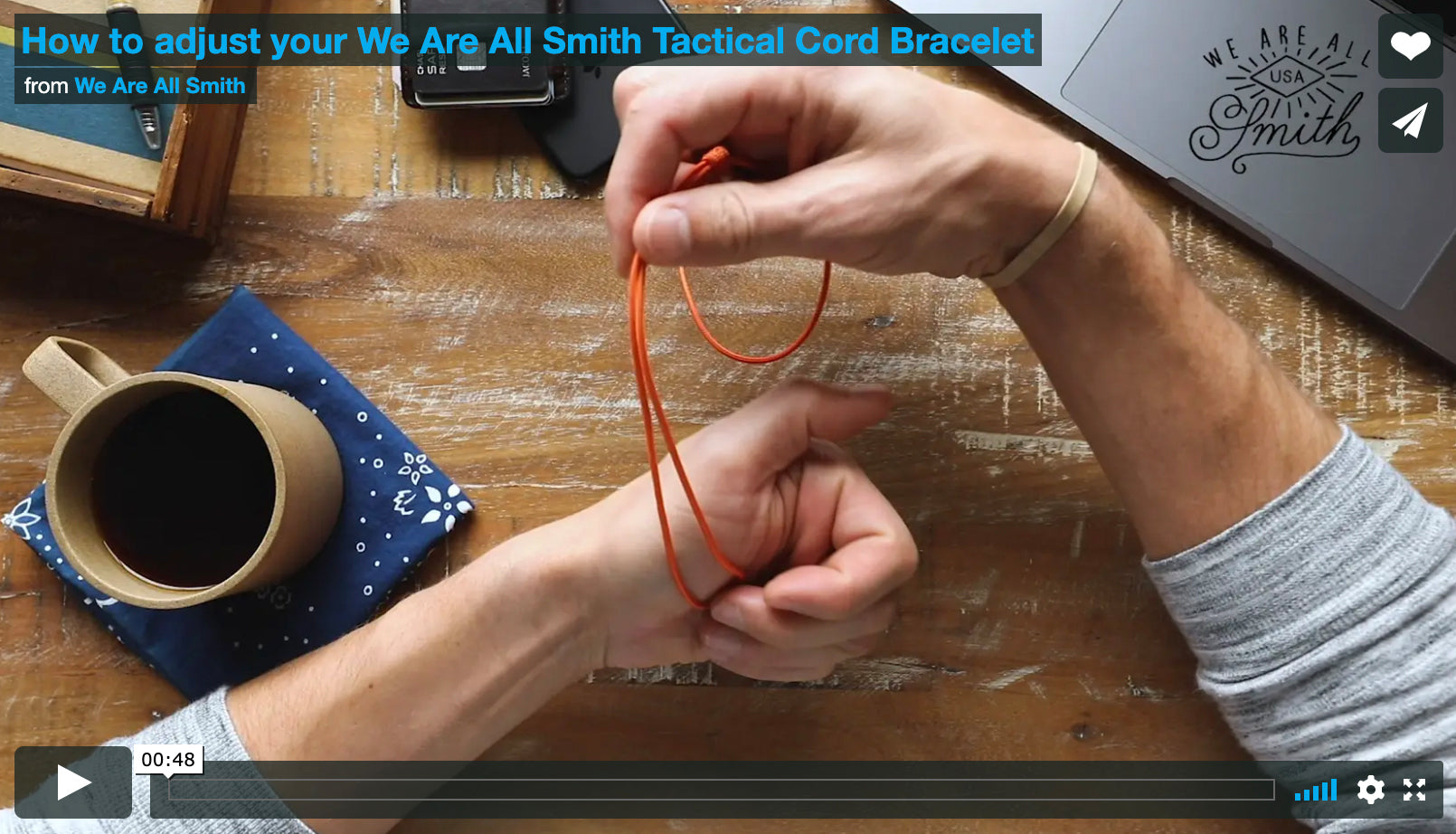 How to adjust your tactical cord bracelet (Video)