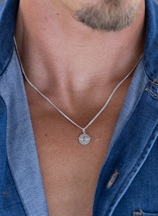 Small Holy Spirit Dove Sterling Silver Pendant Necklace for Men Jewelry WE ARE ALL SMITH