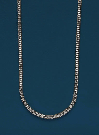 3mm Stainless Steel Round Box Chain Necklace Jewelry WE ARE ALL SMITH: Men's Jewelry & Clothing.