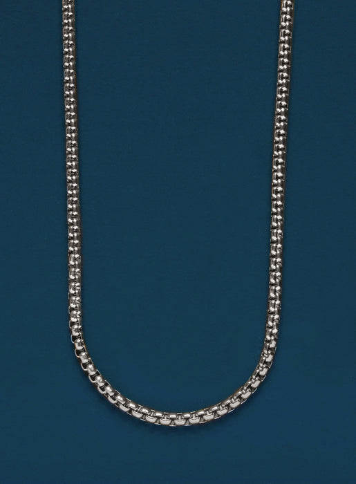 3mm Stainless Steel Round Box Chain Necklace Jewelry WE ARE ALL SMITH: Men's Jewelry & Clothing.