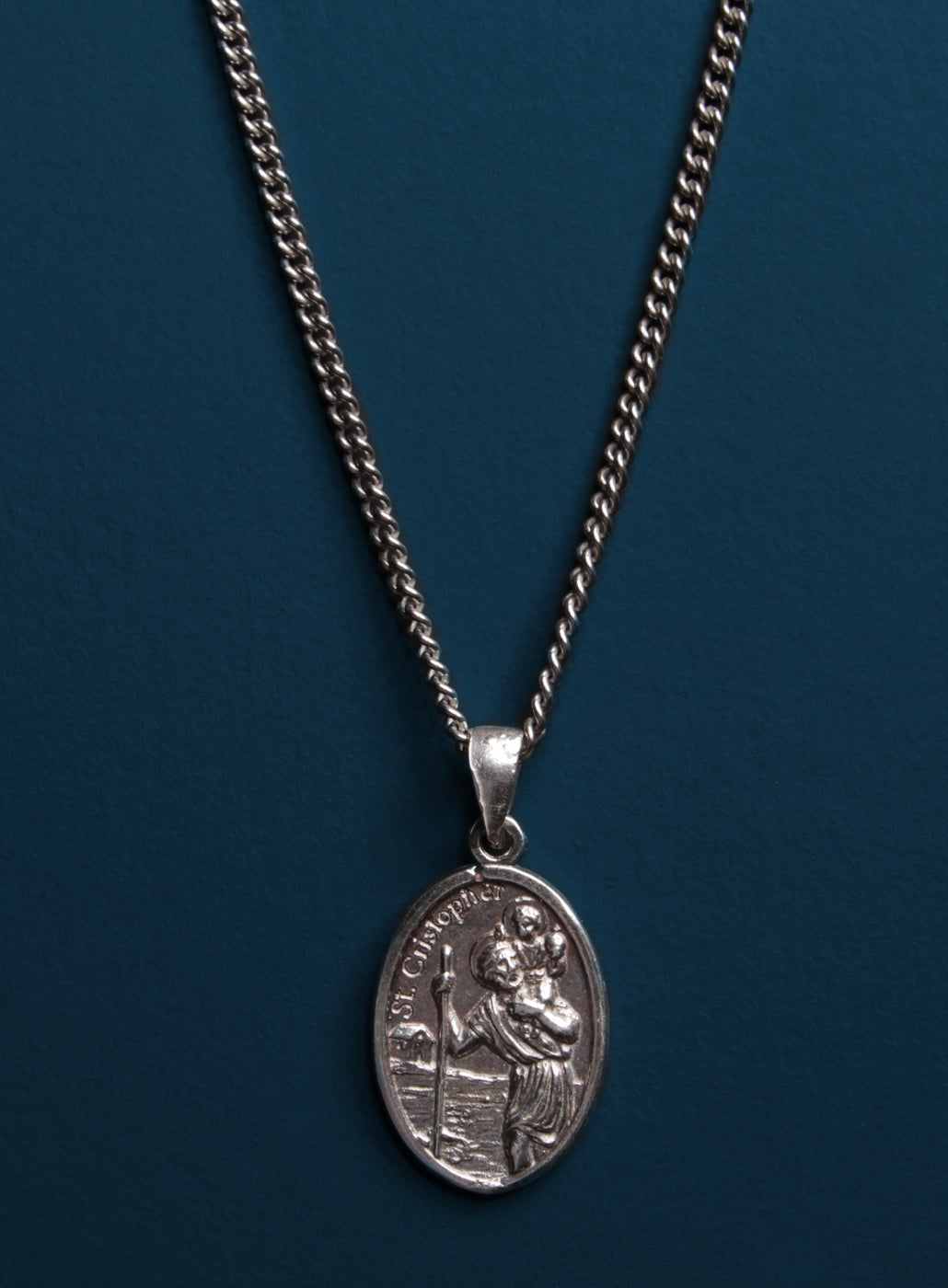 Sterling Silver St. Christopher Medal Necklace for Men — WE ARE ALL SMITH