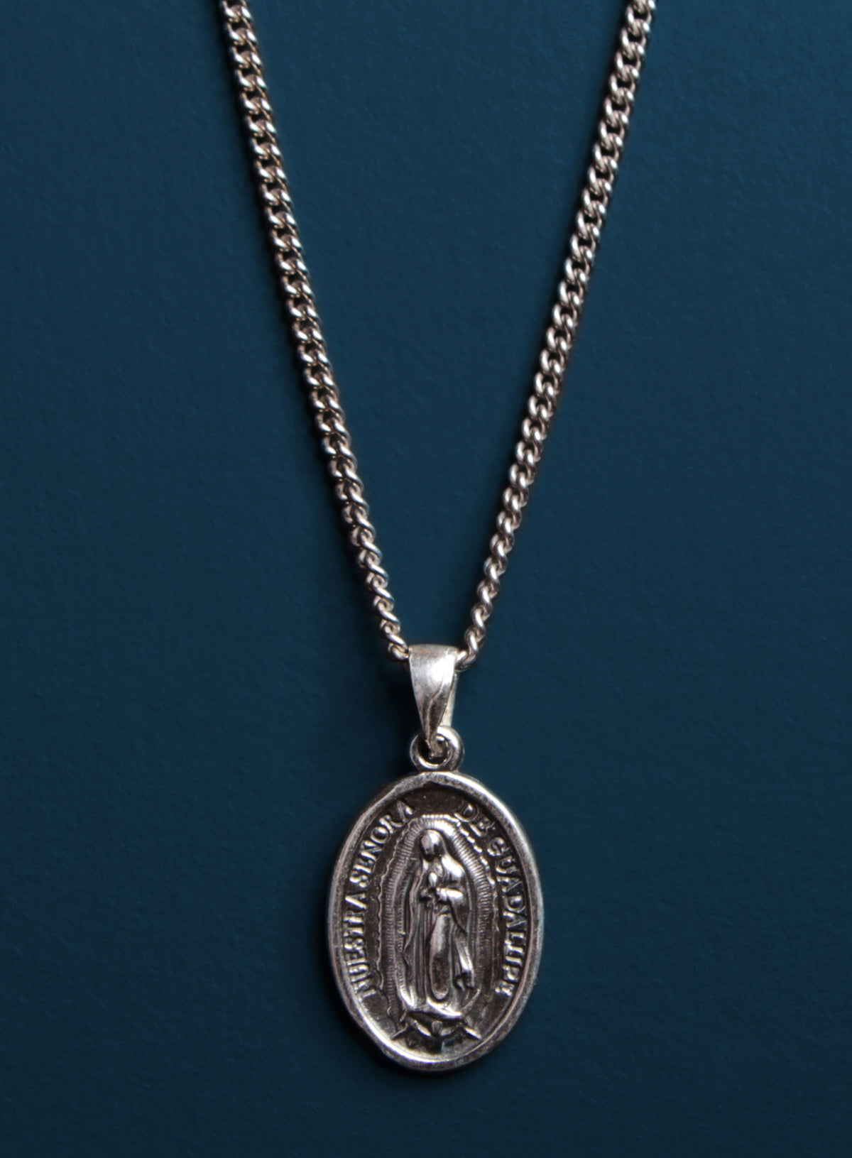 Sterling Silver Our Lady Of Guadalupe Pendant Necklace - Blessed Mother Mary Religious Jewelry - View #10