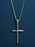 Large Stainless Steel "Bamboo" Cross Men's Necklace Necklaces WE ARE ALL SMITH   