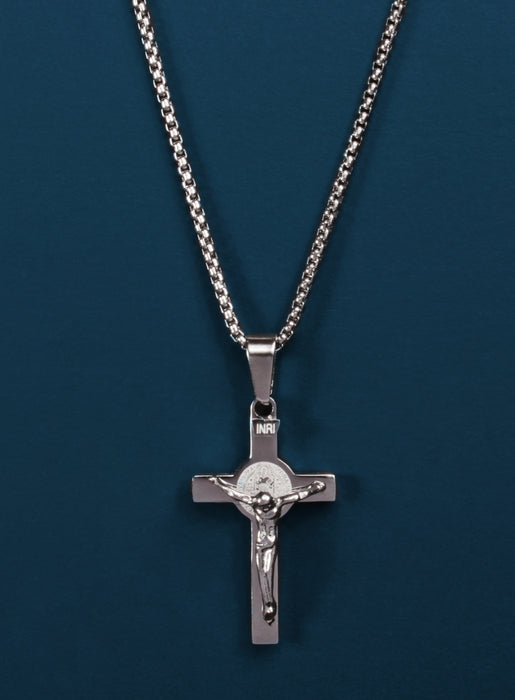 Waterproof Crucifix Pendant Necklace Necklaces WE ARE ALL SMITH: Men's Jewelry & Clothing.   