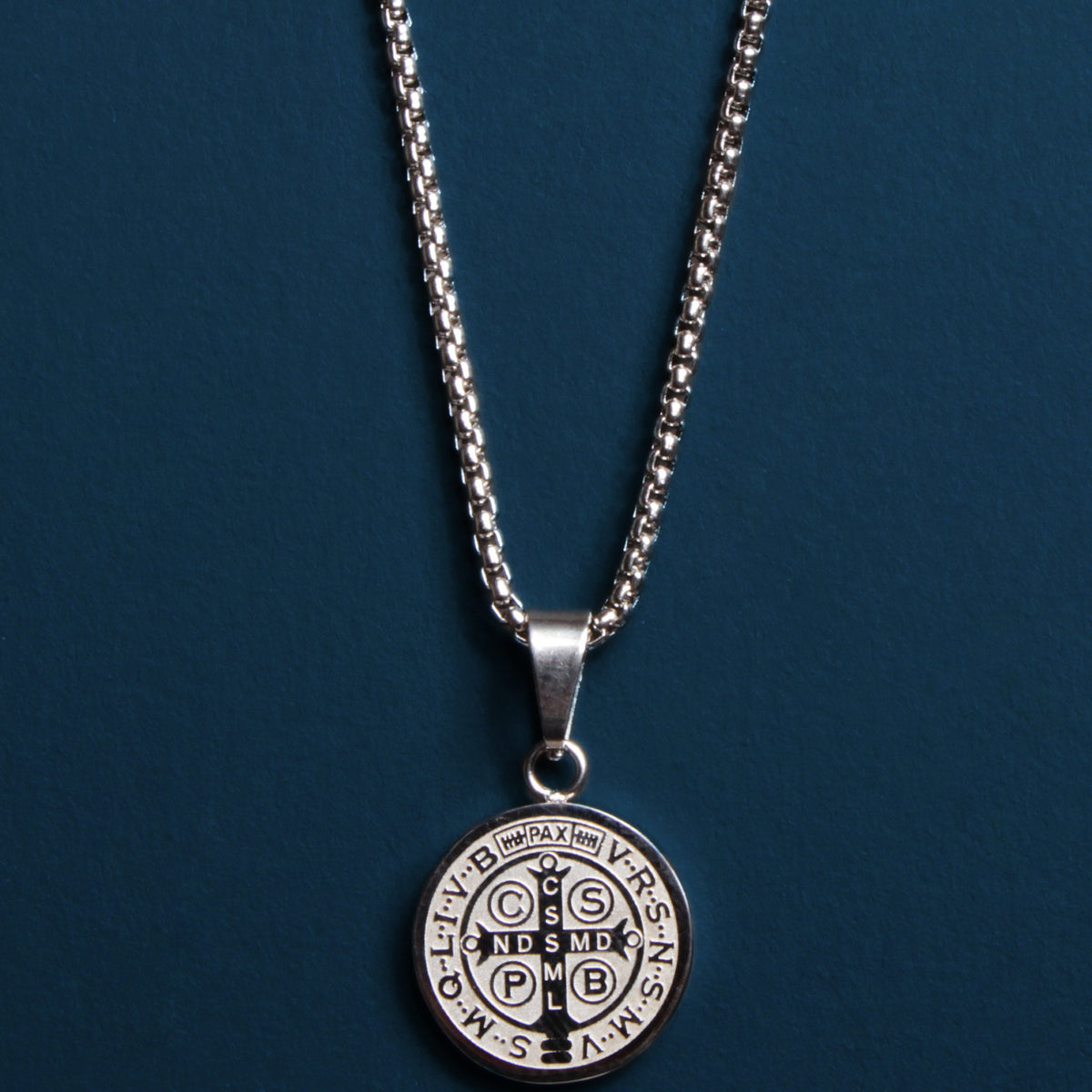 St. Benedict Medal Men's Necklace (SMALL) — WE ARE ALL SMITH