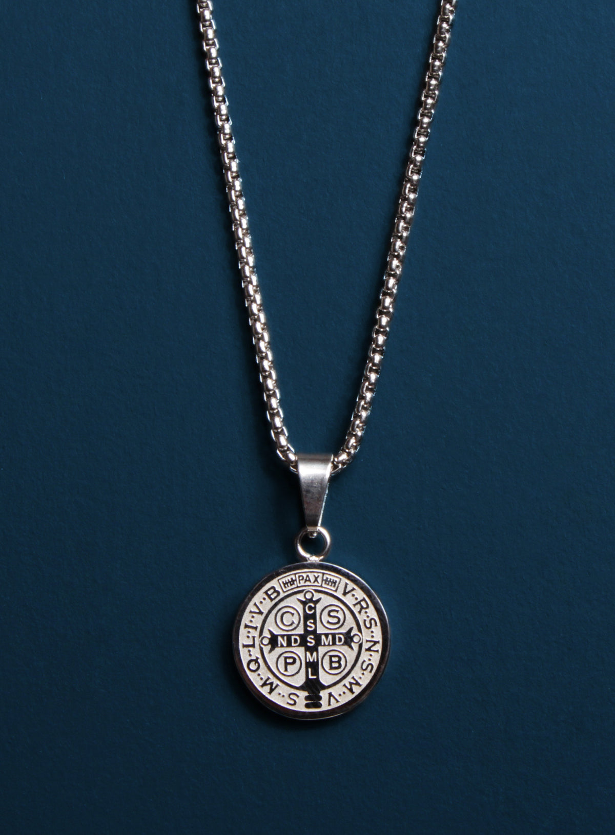 St benedict on sale pendant silver
