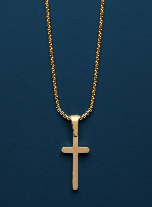 Tiny Cross Necklace Gold Filled