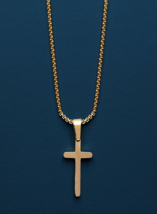 MINI GOLD CROSS NECKLACE FOR MEN Jewelry We Are All Smith   