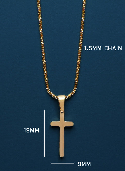14k Solid Gold Cross Necklace | Small Cross Necklaces for Women in 14k Gold  – Gelin Diamond