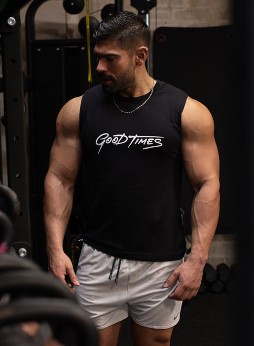 Good Times Black Muscle Shirt Tanktop WE ARE ALL SMITH   