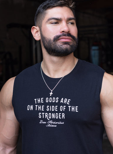 The Gods are on the Side of the Stronger Black Muscle Tank Tanks WE ARE ALL SMITH