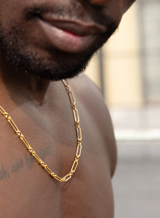 Stainless Steel Gold Plated 4.5mm Elongated Cable Chain Necklace Necklace WE ARE ALL SMITH