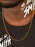 Stainless Steel Gold Plated 4mm Large Rolo Chain Necklace Jewelry WE ARE ALL SMITH