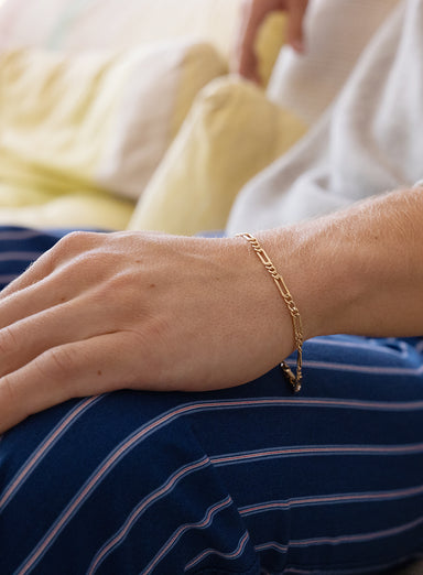 3.5mm 14K Gold Filled Figaro Chain Men's Bracelet Bracelets WE ARE ALL SMITH: Men's Jewelry & Clothing.