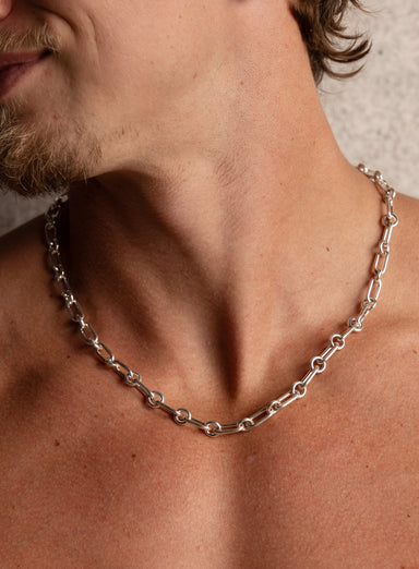 925 Sterling Silver Chunky 1 to 1 Cable Chain Necklace Necklace WE ARE ALL SMITH: Men's Jewelry & Clothing.