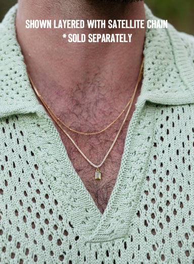 Genuine Peridot 14k Gold Filled Chain Necklace for Men Necklace WE ARE ALL SMITH: Men's Jewelry & Clothing.