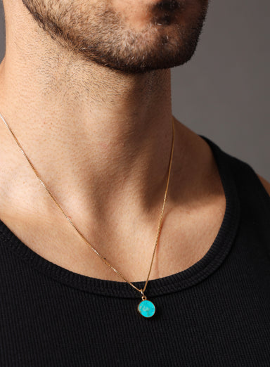 Turquoise Gemstone Necklace Necklaces WE ARE ALL SMITH: Men's Jewelry & Clothing.