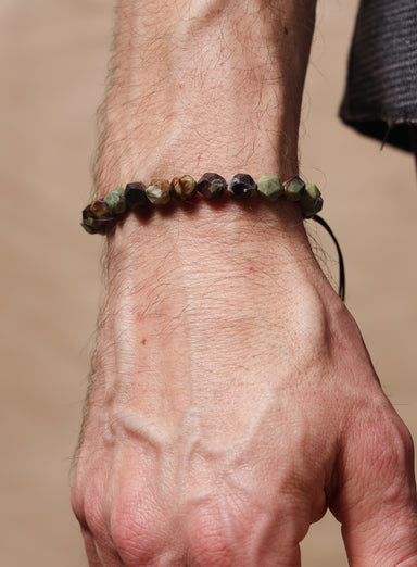 African Turquoise and Sterling Silver Bead Bracelet for Men Bracelets WE ARE ALL SMITH: Men's Jewelry & Clothing.   