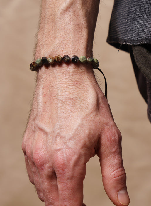 African Turquoise and Sterling Silver Bead Bracelet for Men Bracelets WE ARE ALL SMITH: Men's Jewelry & Clothing.   