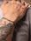 925 Oxidized Sterling Silver Textured Cable Chain with 14k Gold Filled Contrast Clasp Bracelet for Men Bracelets WE ARE ALL SMITH: Men's Jewelry & Clothing.   