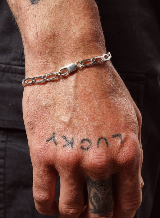 Wrist Popular Mens Bracelet Tapered Woven Men's Silver Bracelet