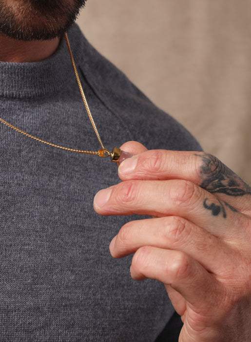 14k Gold Filled + Vermeil One of a Kind Gemstone Pendant Collection Necklace WE ARE ALL SMITH: Men's Jewelry & Clothing.   