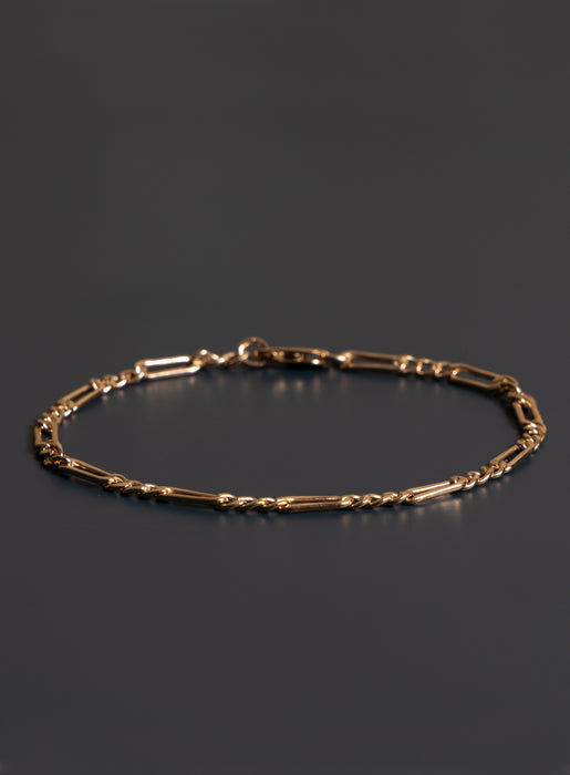 3.5mm 14K Gold Filled Figaro Chain Men's Bracelet Bracelets WE ARE ALL SMITH: Men's Jewelry & Clothing.   