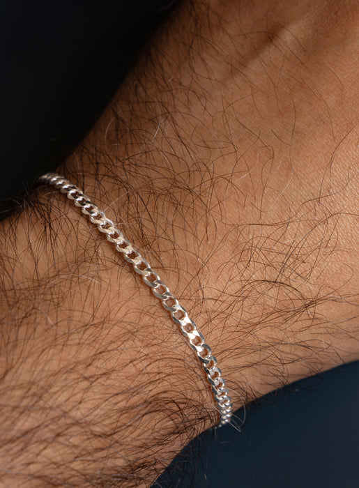 Minimalist 925 Sterling Silver Cuban Links Men's Bracelet Bracelets WE ARE ALL SMITH: Men's Jewelry & Clothing.   