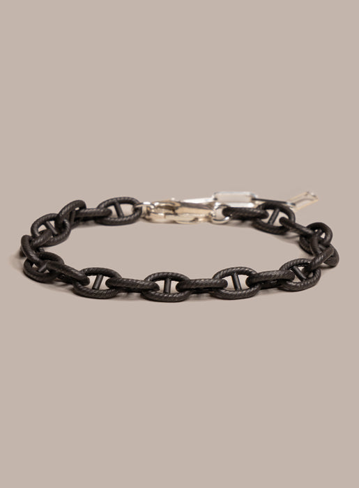 Titanium coated Sterling Silver Adjustable Chain Bracelet for Men Bracelets WE ARE ALL SMITH: Men's Jewelry & Clothing.   