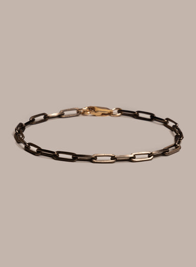 Chocolate Gold and 14K Gold Filled Contrast Chain Bracelet for Guys Bracelets WE ARE ALL SMITH: Men's Jewelry & Clothing.   
