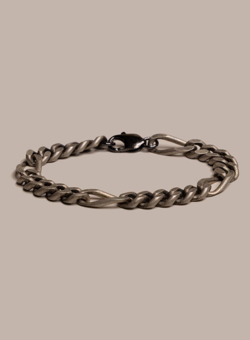 925 Oxidized Sterling Silver Thick Jewelry Bracelet for Man Bracelets WE ARE ALL SMITH: Men's Jewelry & Clothing.   