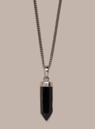 One of a Kind Black Tourmaline Point Pendant Necklace for Men Jewelry WE ARE ALL SMITH: Men's Jewelry & Clothing.   