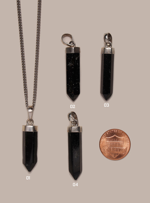 One of a Kind Black Tourmaline Point Pendant Necklace for Men Jewelry WE ARE ALL SMITH: Men's Jewelry & Clothing.   