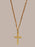 Vermeil Gold Cross on 14k Gold Filled Curb Starburst Chain Necklace for Men Necklaces We Are All Smith   