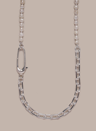 925 Sterling Silver Cable Chain Pearl Necklace for Men Necklaces We Are All Smith