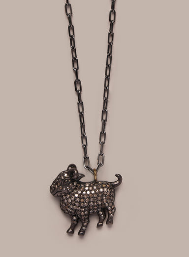 One-of-a-kind Diamond GOAT Pendant Necklace Jewelry WE ARE ALL SMITH